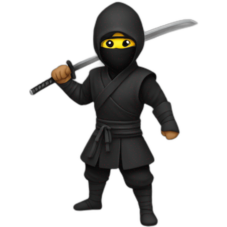 ninja tout en noir emoji