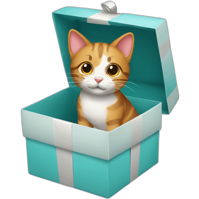 cat in gift box emoji