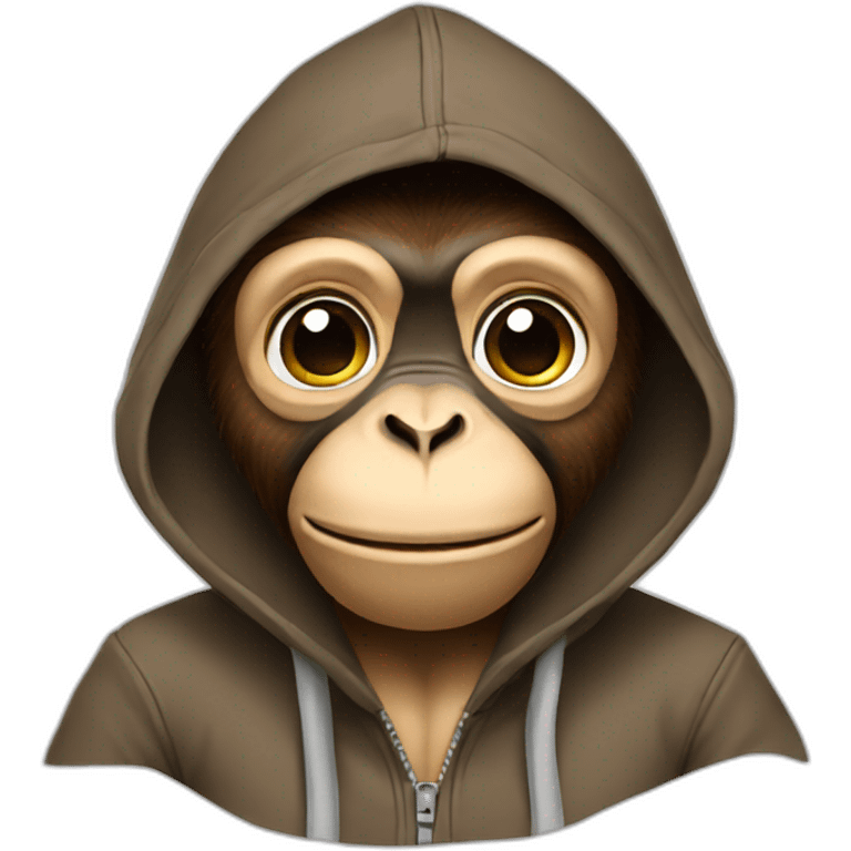 monkey with a hoodie emoji