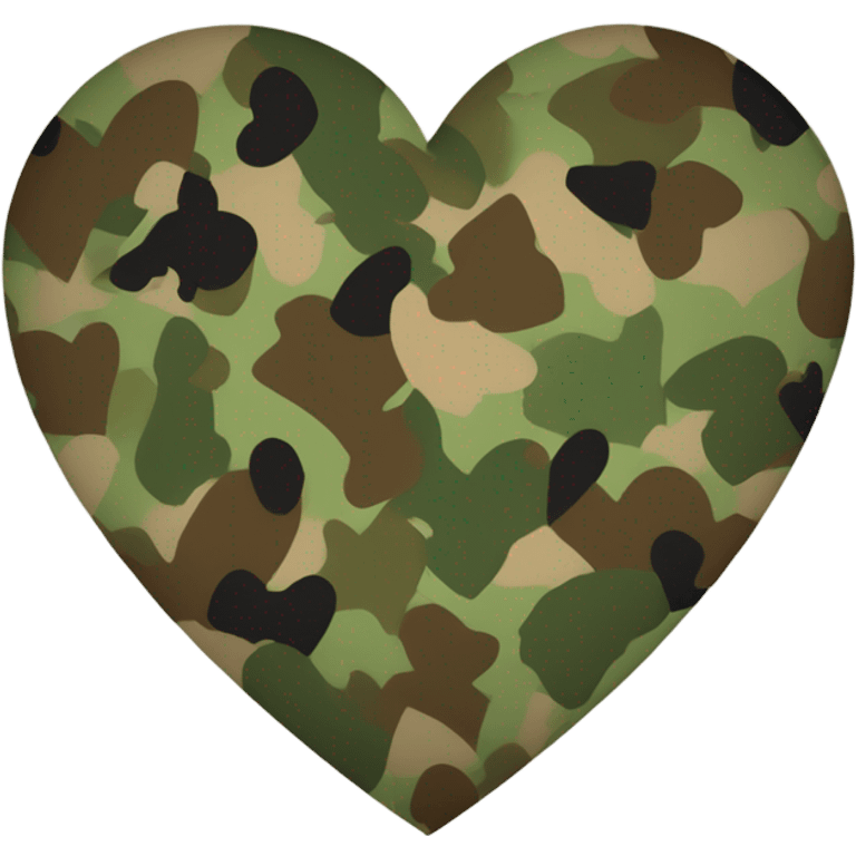 Camouflage heart emoji