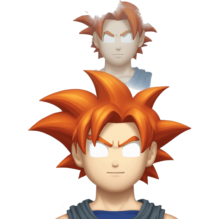 Goku super saiyan red hair blue aura emoji