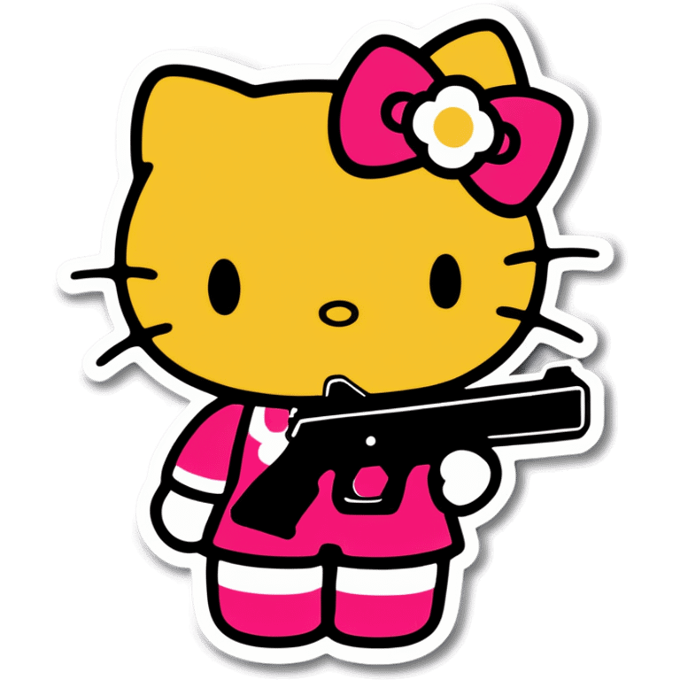 Hello kitty with a Glock  emoji