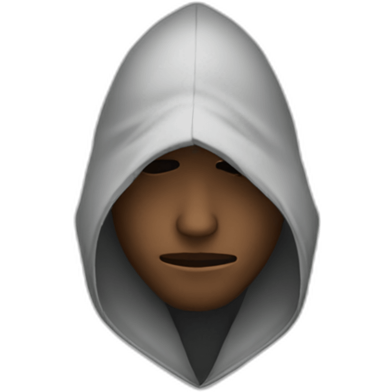 Man with a hood covering his face emoji