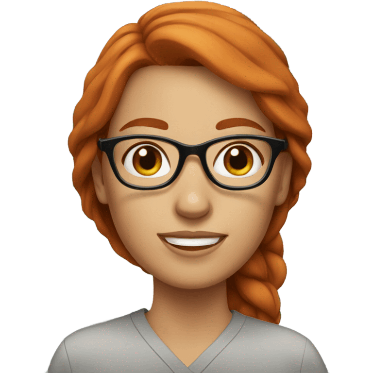 Redhead gal with glasses emoji