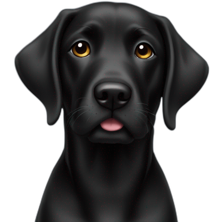 black lab mix precious face emoji