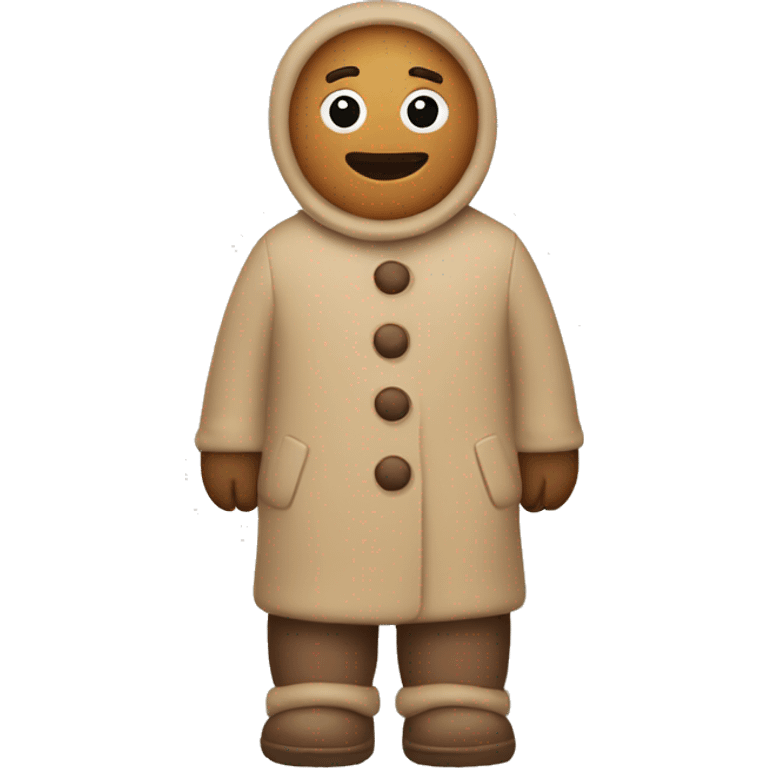 beige neutral winter mit cookie emoji