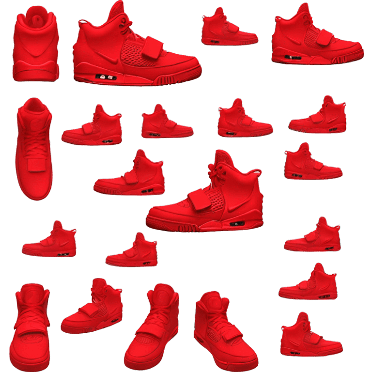 nike air yeezy red october emoji