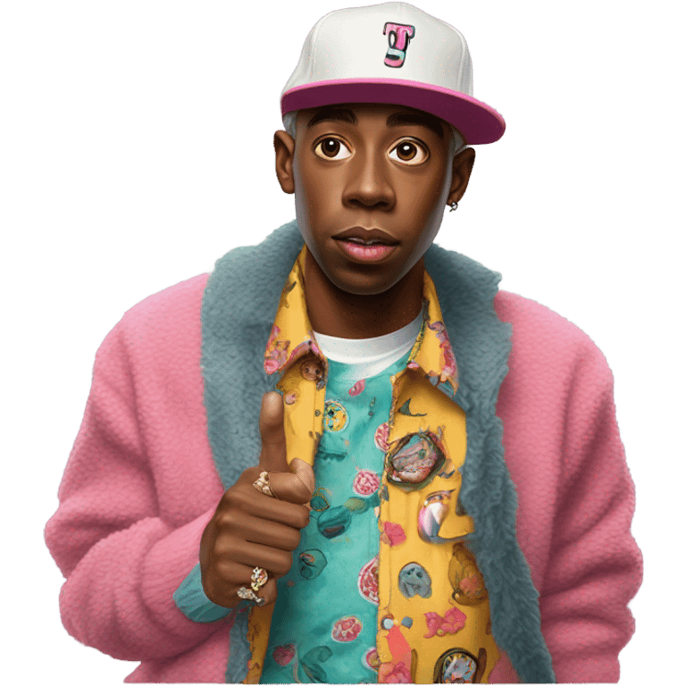 Tyler the creator in the Chromakopia outfit  emoji