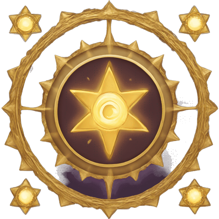 soul star chakra symbol golden  emoji