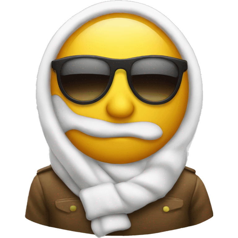 Sleepy emoji with sunglasses emoji