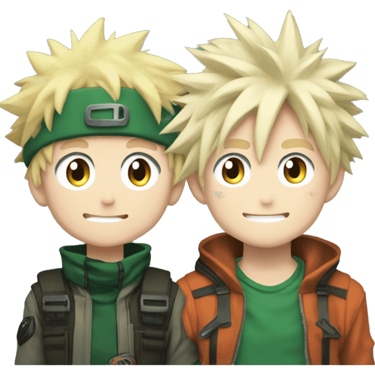 bakugo and deku from my hero acadamia emoji