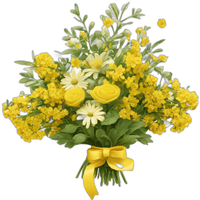 yellow flower bouquet still life emoji