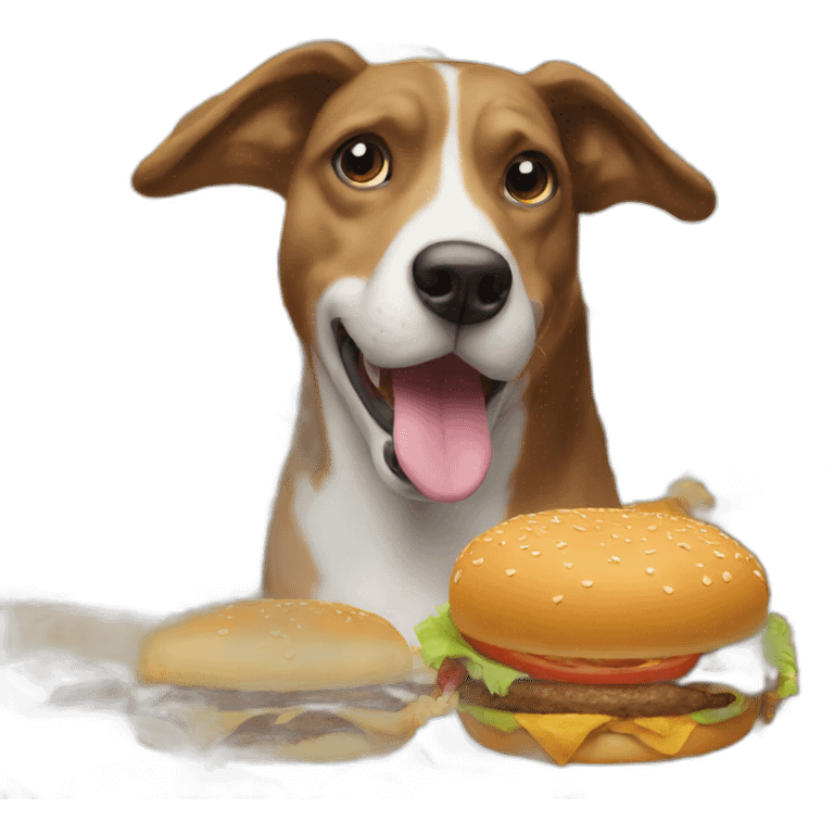 dog-eating-burger emoji