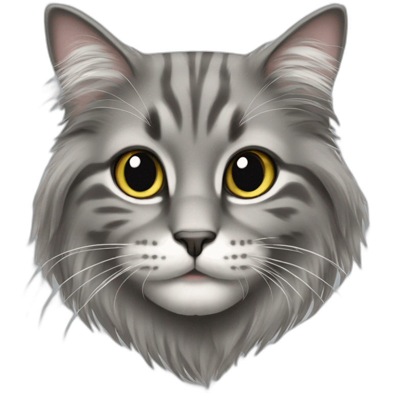 spenny cat gray long haired emoji