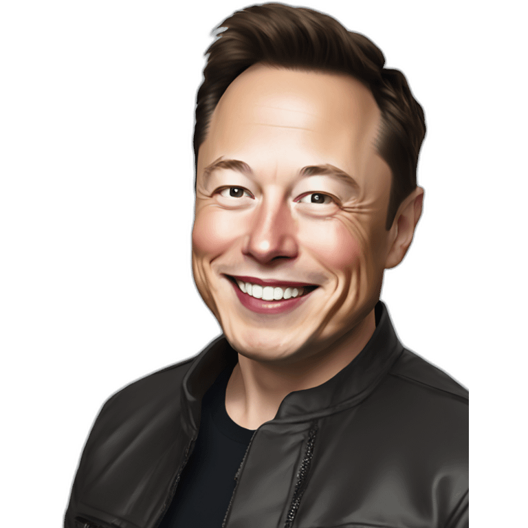 Smiling elon musk emoji