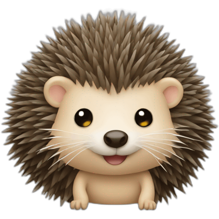 Hedgehog with scissors emoji