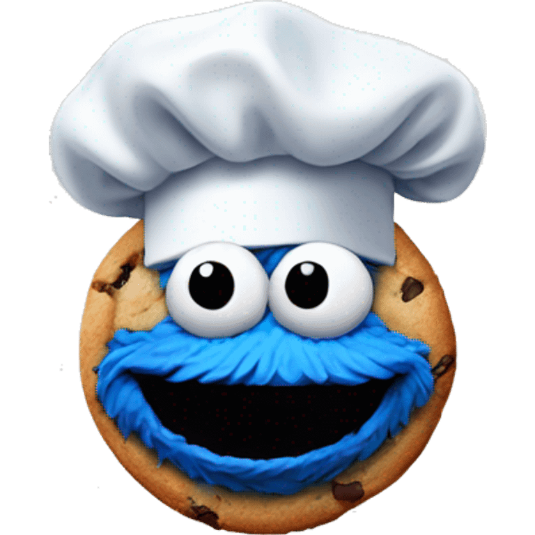 Cookie Monster in chefs hat emoji