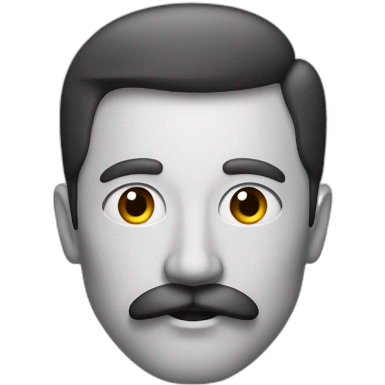 Homme avec une petite moustache carré sous le nez emoji