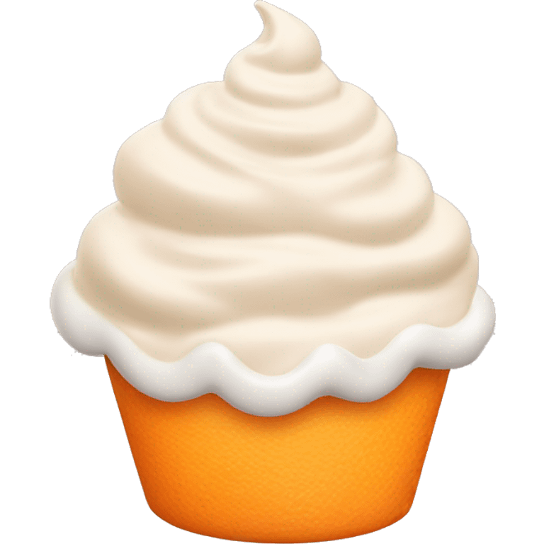 Whipped cream on peach emoji