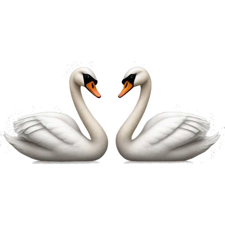 Swan couple tattoed  emoji