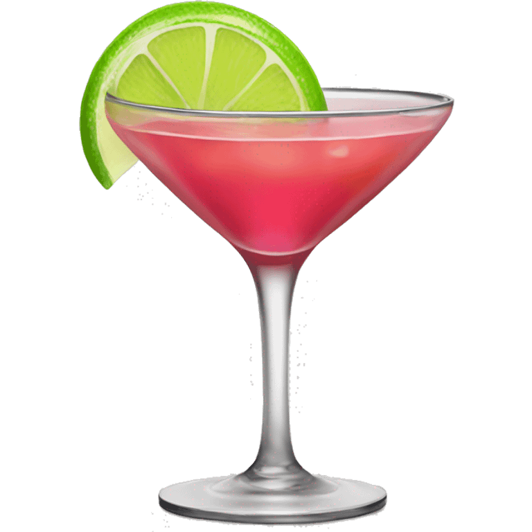 Cosmopolitan drink with a lime decorating it emoji