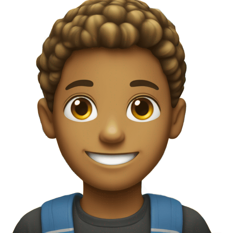 smiling boy with earrings and honeycomb emoji