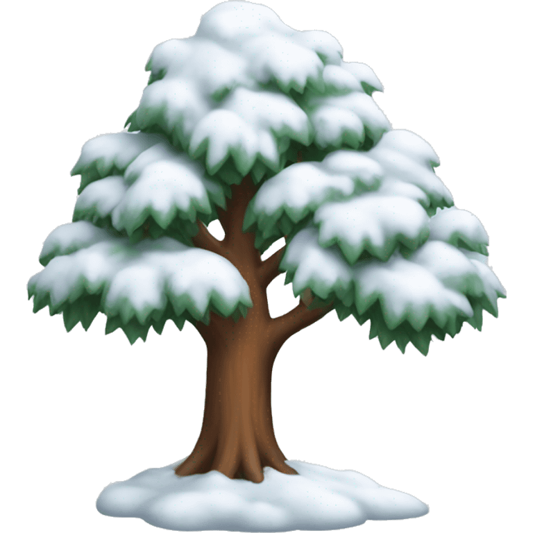 Tree with snow emoji