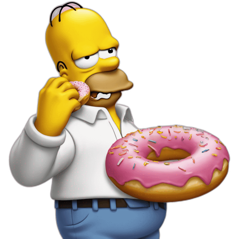 Homer Simpson eating a donut emoji