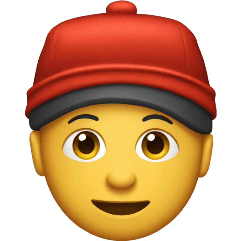 Emoji face with red Moroccan cap emoji