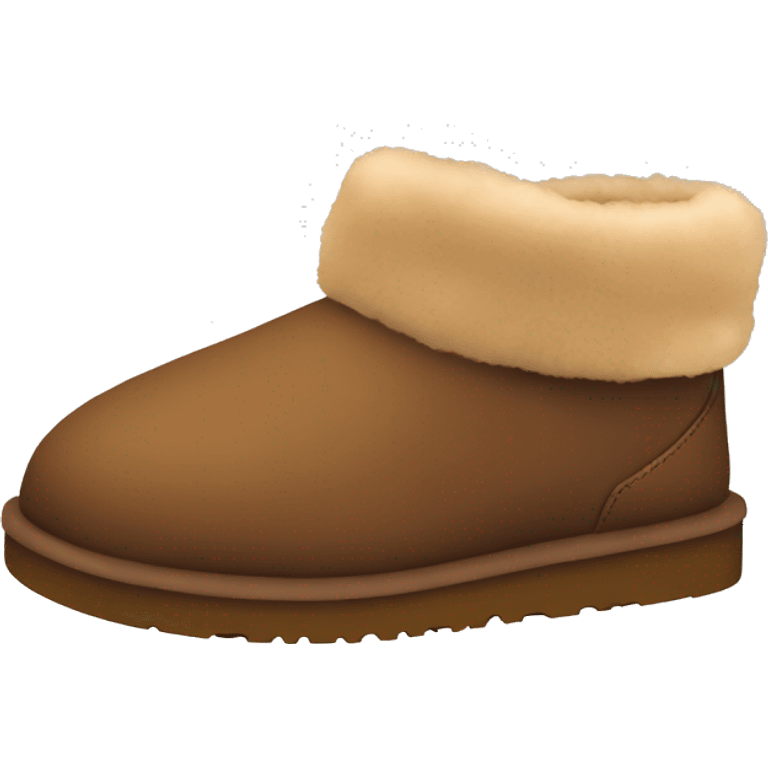 brown ugg slippers with brown fur emoji