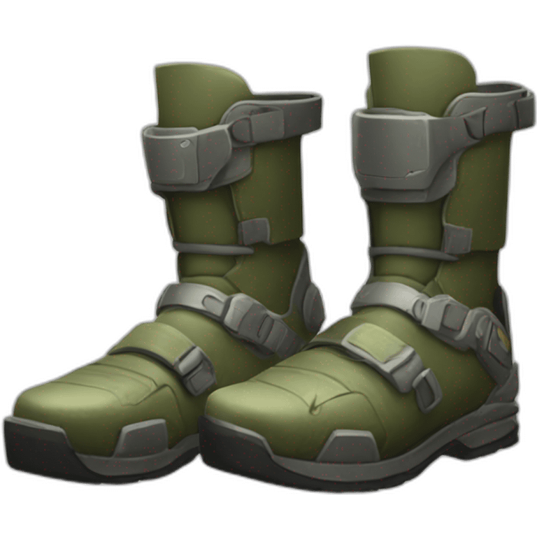 futuristic Reconnaissance Boots armored emoji