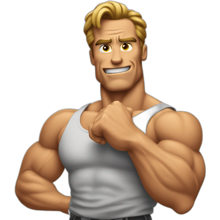 Arnold flexing emoji