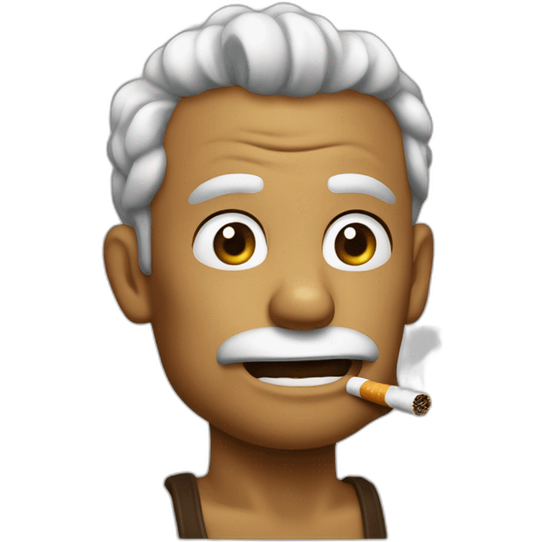 Hommario qui fumme une cigarette emoji