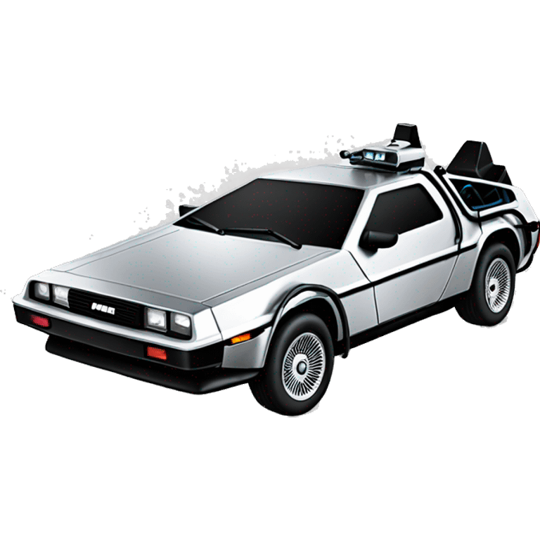 time machine delorean car emoji