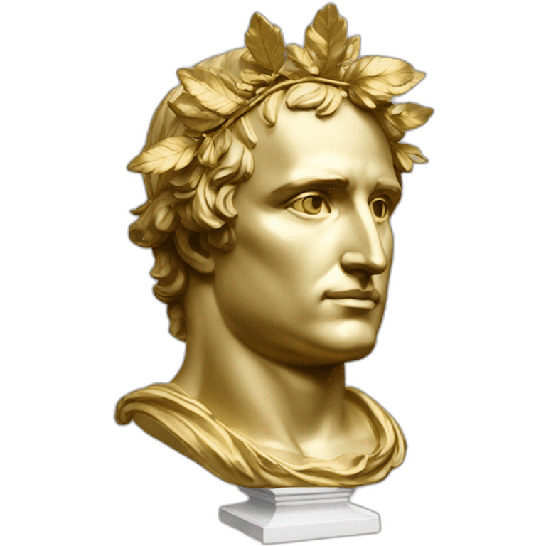 Laurel wreath napoleon golden statue emoji