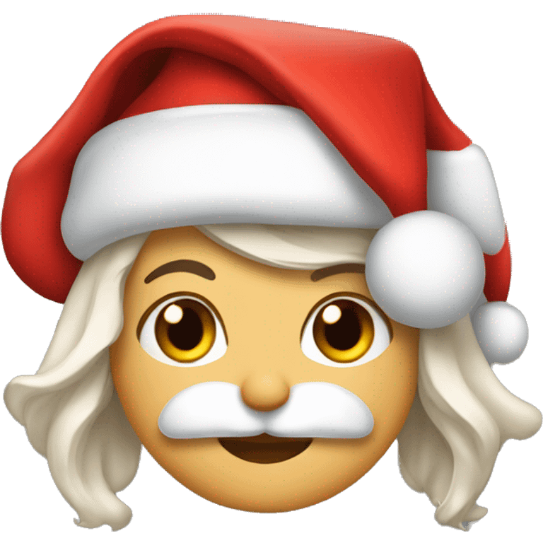 Delilah wearing a santa hat  emoji