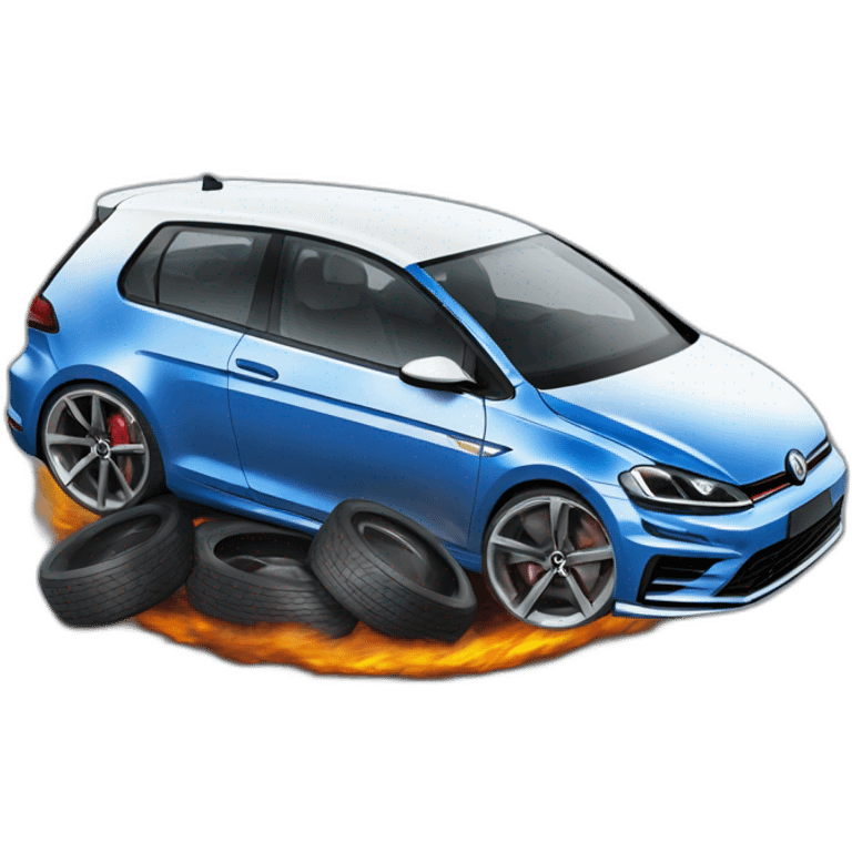 golf 8 r burn tyres emoji