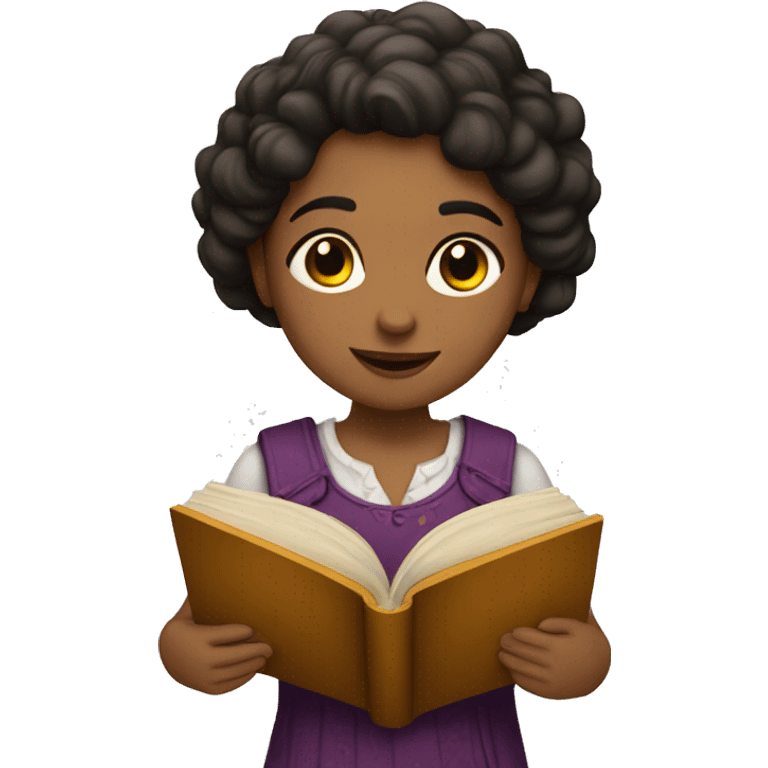 spanish girl with a book emoji