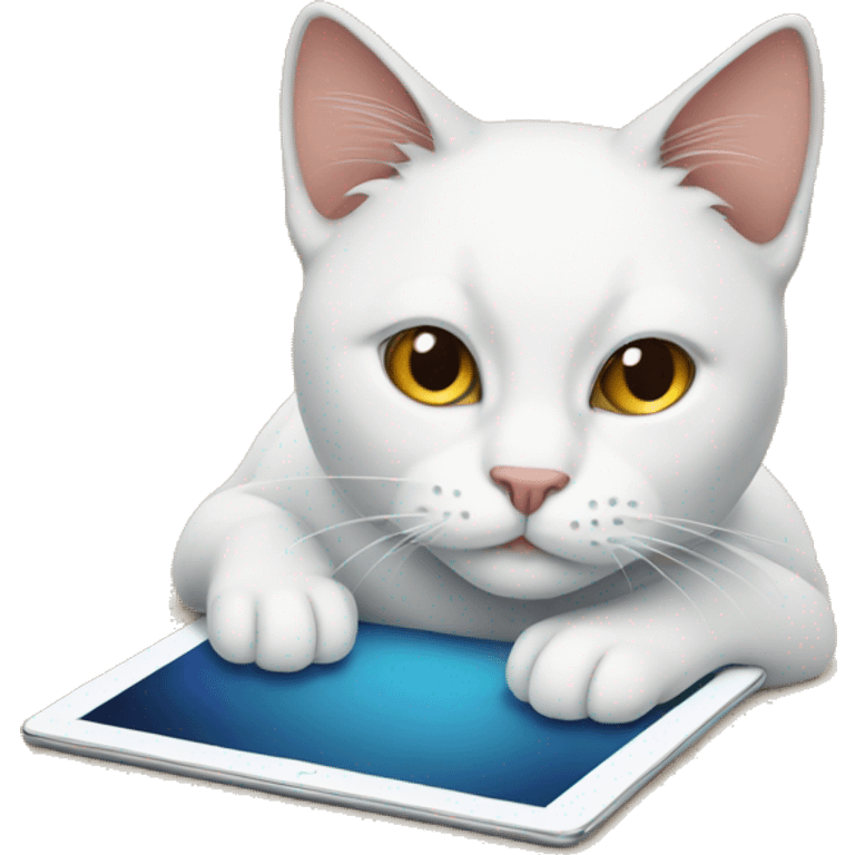 Cat with ipad emoji