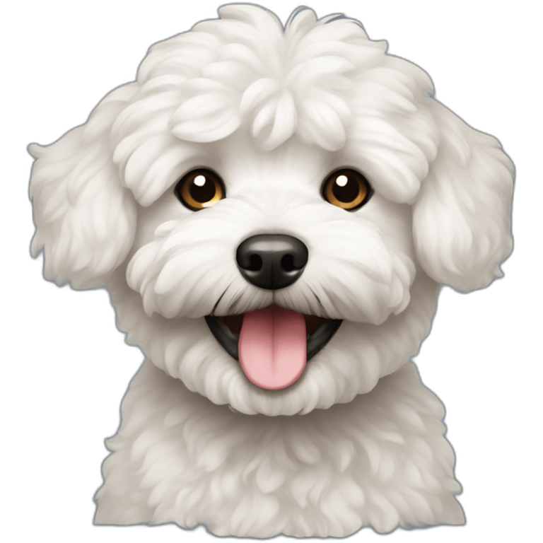 Smiling maltipoo emoji