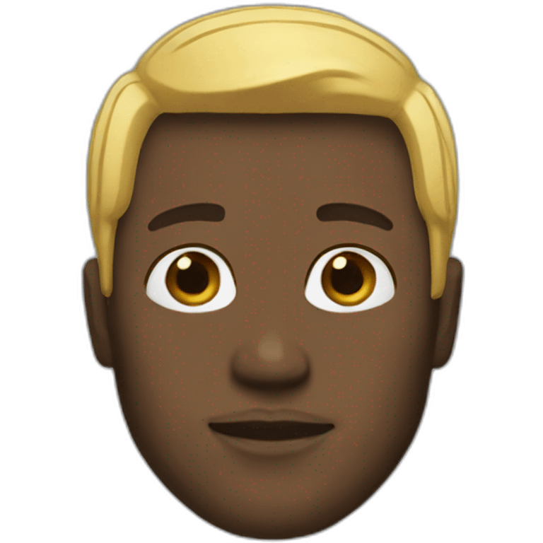 black man blonde hair emoji