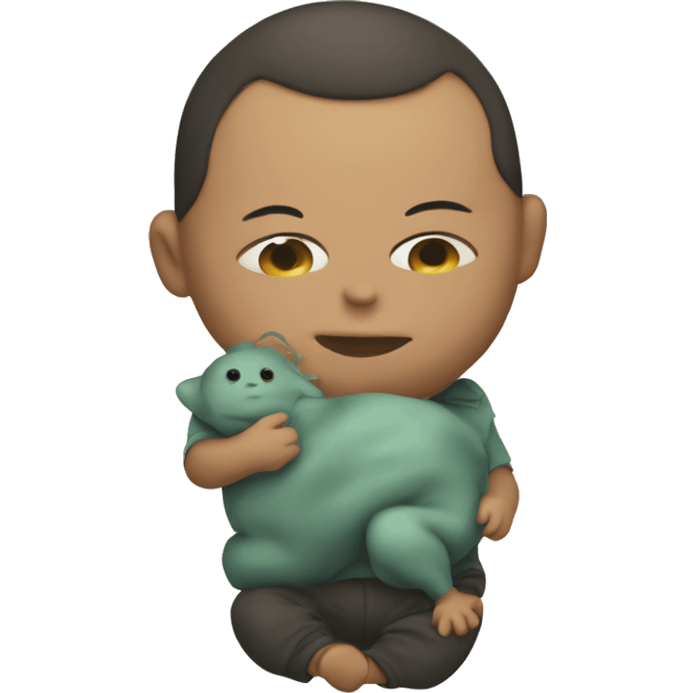 the mindlorin with baby grogu emoji