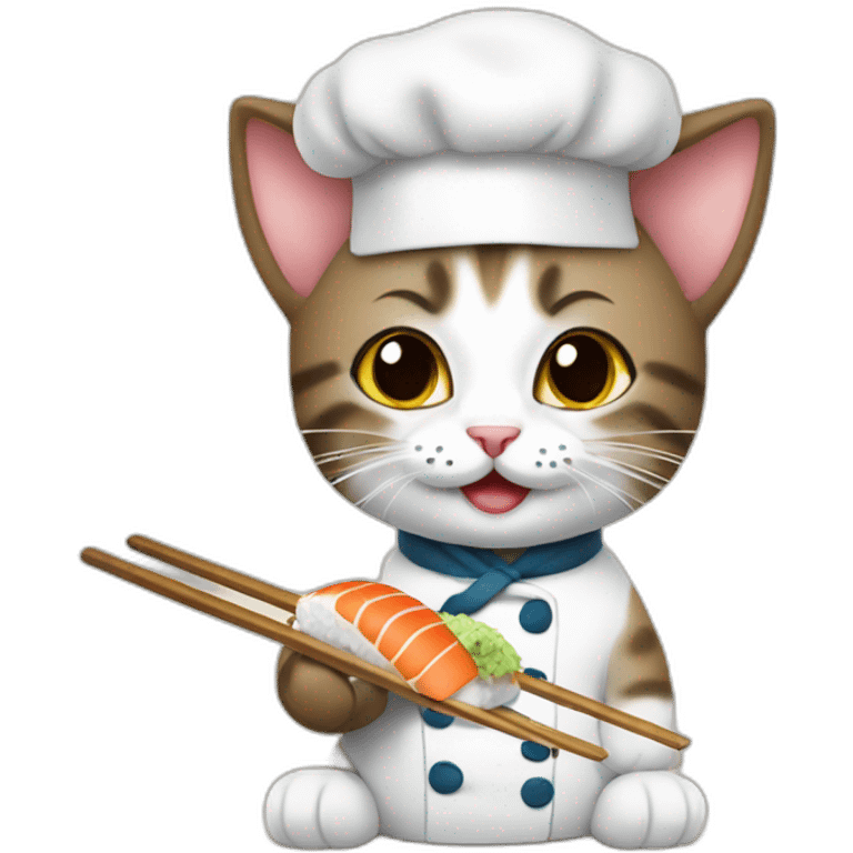 kitten sushi chef emoji