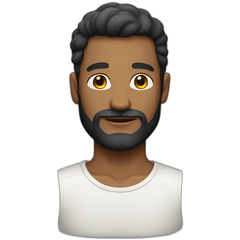 homme sans barbe mais avec cicatrice emoji