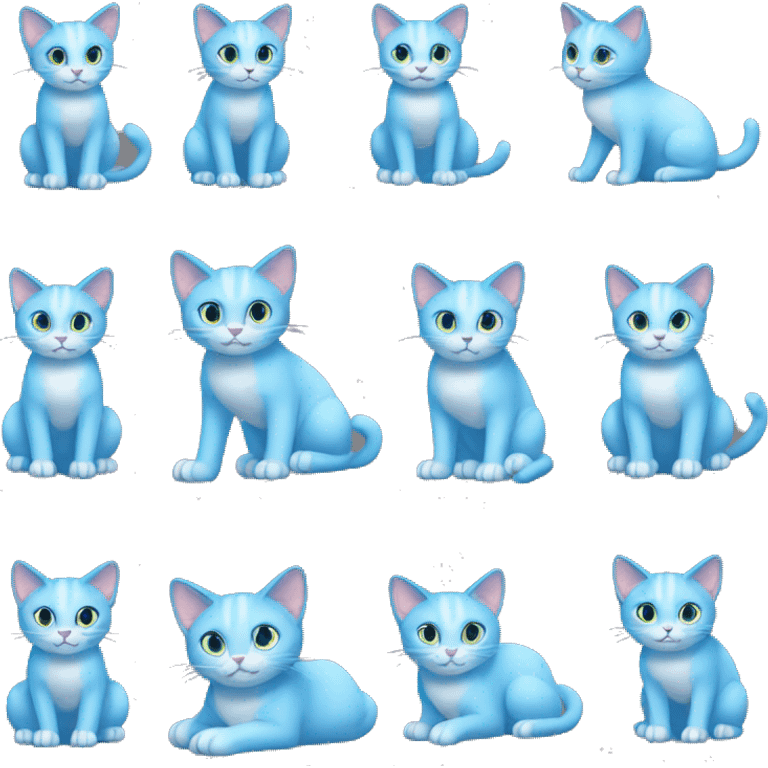 Light blue cat fullbody emoji