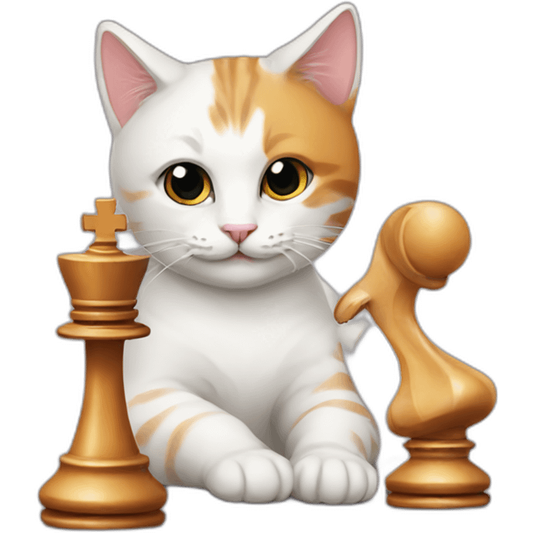 Cat and chess emoji