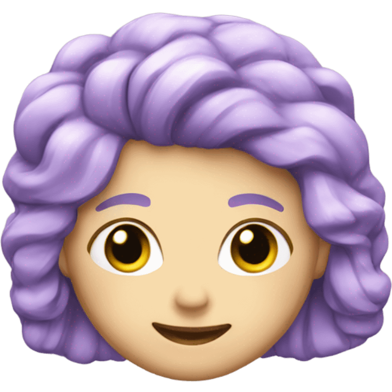 light purple hair clip emoji