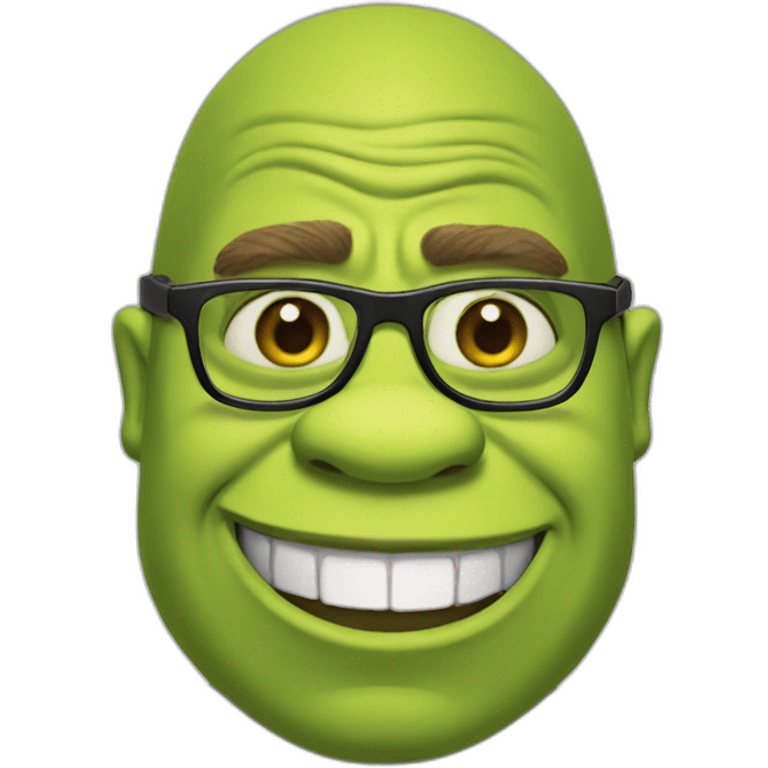 Shrek with glasses emoji