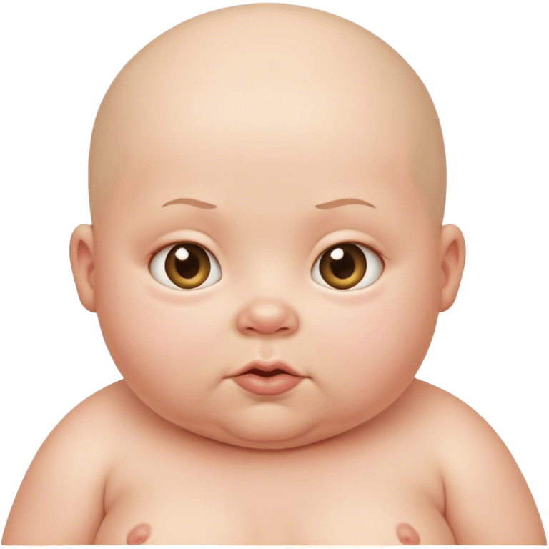 Fat bald baby emoji