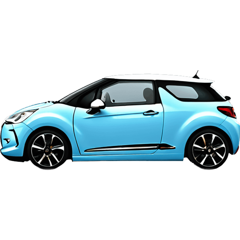 Baby blue Citroen ds3 emoji